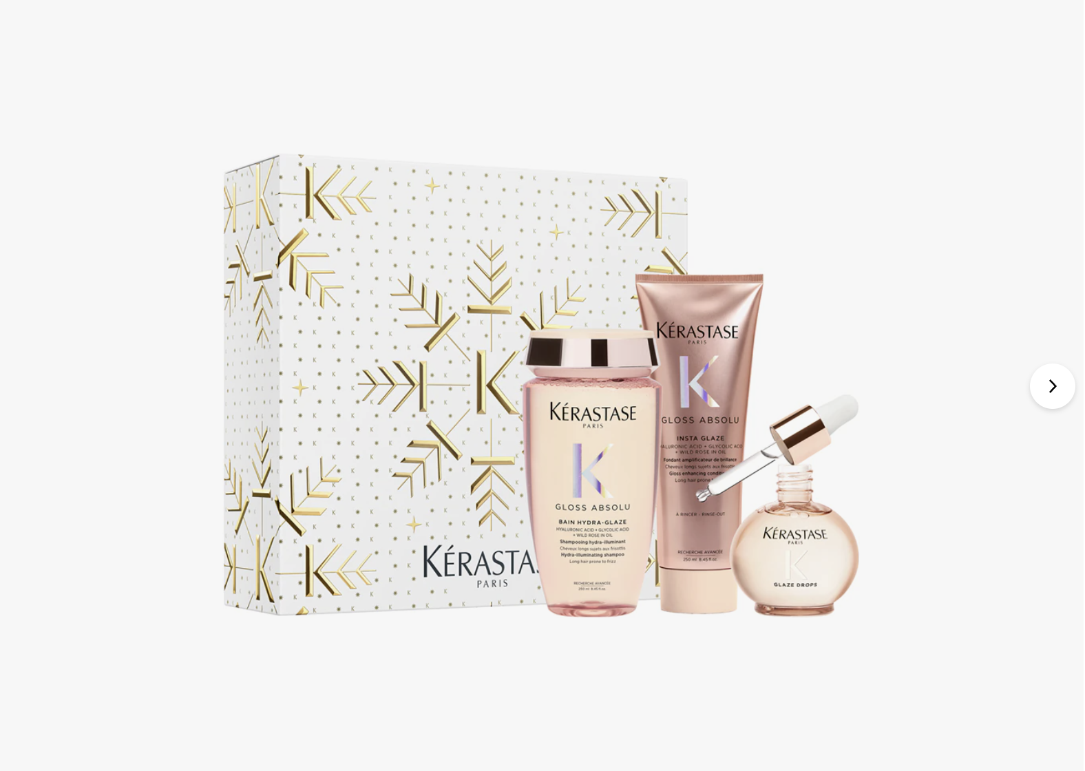 Kérastase Gloss Absolu ajándékszett a fénylő és selymes hajért – komplett hajápoló szett a ragyogó, selymes hajért / 250ml , 250ml , 45ml /